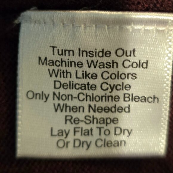 Joseph Abboud Burgundy Extra Fine Merino Wool Quarter Zip 2XL - Picture 6 of 6